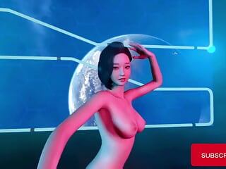 Beauty Chick at Night Club - 3D Animation V481