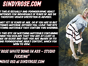 Sindy Rose White dong in the ass - studio fucking