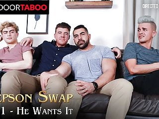 Engaged stepdaddies swap stepsons to bond...