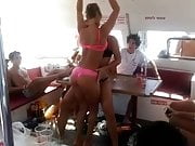 Iaraeli Young guys are having a party on a yacht
