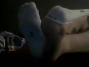 foot playing with and without socks (ME)